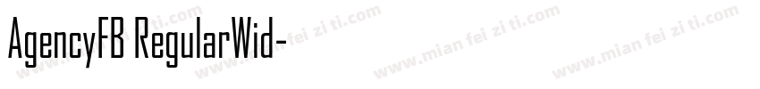 AgencyFB RegularWid字体转换